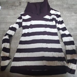 Stripped turtleneck sweater